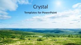  Presentation with tundra - Beautiful PPT theme featuring north mountain tundra backdrop and a light blue colored foreground