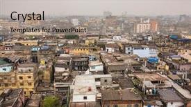  Presentation with city india - Slide deck with kolkata city west bengal background and a light gray colored foreground