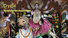  Presentation with goddess durga - Cool new presentation with kolkata-february-08-goddess-durga backdrop and a tawny brown colored foreground