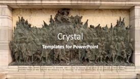  Presentation with memorial - Theme with kolkata-india-february-08-bronze background and a tawny brown colored foreground