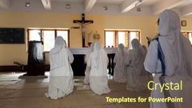  Presentation with prayer - PPT theme enhanced with kolkata-india-february-08-sisters background and a tawny brown colored foreground