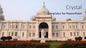  Presentation with memorial - Colorful PPT theme enhanced with kolkata-india-february-08-victoria backdrop and a sky blue colored foreground