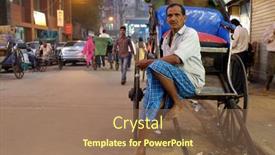  Presentation with rickshaw - Amazing slide deck having kolkata-india-february-10 backdrop and a violet colored foreground