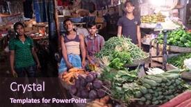  Presentation with new market - Audience pleasing presentation theme consisting of kolkata-india-february-11-farmer backdrop and a  colored foreground