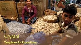  Presentation with new market - Colorful presentation theme enhanced with kolkata-india-february-11-indian backdrop and a coral colored foreground