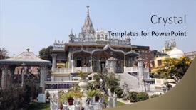  Presentation with jain temple - Slides consisting of kolkata-india-february-12-jain background and a light blue colored foreground