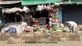  Presentation with trader - Presentation featuring kolkata-india-february-12-street background and a  colored foreground