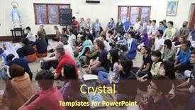  Presentation with mass - Slides featuring kolkata-india-february-15-sisters background and a tawny brown colored foreground