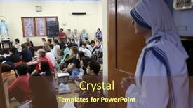  Presentation with mass - Presentation featuring kolkata-india-february-15-sisters background and a tawny brown colored foreground