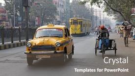  Presentation with civilization - Presentation design consisting of kolkata-india-february-15 background and a gray colored foreground