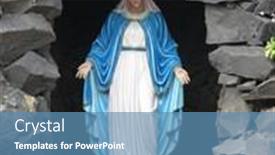  Presentation with lourdes - Beautiful presentation theme featuring kolkata-india-january-26 backdrop and a teal colored foreground