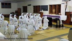  Presentation with eucharistic - Beautiful theme featuring kolkata-india-march-01-2020 backdrop and a coral colored foreground