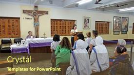  Presentation with mass - Colorful presentation theme enhanced with kolkata-india-march-01-2020 backdrop and a tawny brown colored foreground