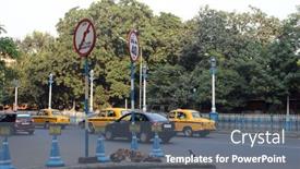  Presentation with homeless people - Presentation theme consisting of kolkata-india-november-25-2012 background and a gray colored foreground