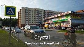  Presentation with pedestrian crossing - Audience pleasing PPT theme consisting of koltsovo-novosibirsk-russia-24-july backdrop and a dark gray colored foreground
