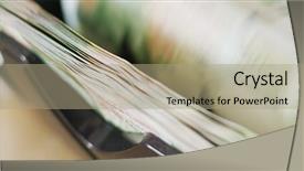  Presentation with hong kong - Beautiful presentation theme featuring kong banknote on counting machine backdrop and a  colored foreground