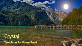  Presentation with bavaria - Presentation theme consisting of konigsee lake of bavaria germany at sunset background and a tawny brown colored foreground