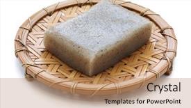  Presentation with white healthy food - Slides consisting of konnyaku japanese healthy diet food background and a coral colored foreground