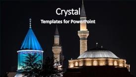  Presentation with tourism turkey - Beautiful slide deck featuring konya at night turkey backdrop and a black colored foreground