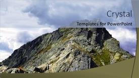  Presentation with mountains - PPT theme having koprovsky-stit-tatra-mountains-vysoke background and a light blue colored foreground