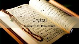  Presentation with prayer - Audience pleasing presentation theme consisting of koran bead backdrop and a coral colored foreground