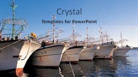  Presentation with korea - Beautiful slides featuring korea fishing village landscape backdrop and a light blue colored foreground