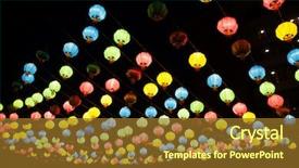  Presentation with chinese lantern - Beautiful theme featuring korea traditional new year - chinese lantern backdrop and a tawny brown colored foreground