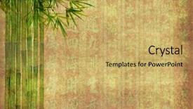  Presentation with bamboo paper - Amazing slide deck having korea traditional new year - silhouette of branches backdrop and a yellow colored foreground