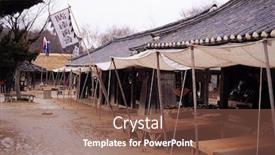  Presentation with korean - Cool new presentation with korean achitecture backdrop and a tawny brown colored foreground