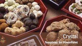  Presentation with korean - Cool new presentation with korean cake backdrop and a tawny brown colored foreground