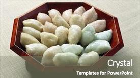  Presentation with korean - Presentation theme having korean cake background and a gray colored foreground