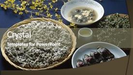  Presentation with korean - Amazing slides having korean cake backdrop and a gray colored foreground