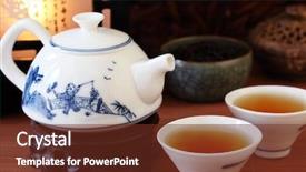  Presentation with chinese culture - Slides having korean culture - chinese tea background and a tawny brown colored foreground