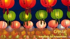  Presentation with korean culture - Presentation design with korean culture - hanging lanterns for celebrating buddhas background and a red colored foreground