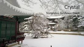  Presentation with korean culture - PPT theme enhanced with korean culture background and a  colored foreground