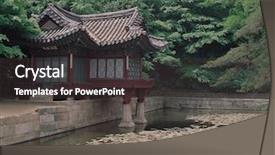  Presentation with korean culture - Slides having korean culture background and a dark gray colored foreground