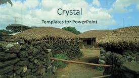  Presentation with korean culture - Theme consisting of korean culture background and a  colored foreground