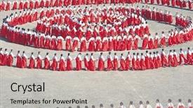  Presentation with korean culture - Amazing PPT theme having korean culture backdrop and a light gray colored foreground