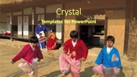  Presentation with korean culture - Amazing slide set having korean-culture backdrop and a tawny brown colored foreground