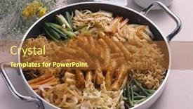  Presentation with korean food - Amazing presentation theme having korean delicious food backdrop and a tawny brown colored foreground