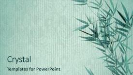  Presentation with antique paper texture - Presentation design featuring korean design - bamboo on old antique paper background and a soft green colored foreground