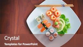  Presentation with japanese new year above view - Slide set with glow sticks - high angle view of japanese background and a tawny brown colored foreground