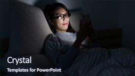  Presentation with drama - Amazing presentation theme having korean drama - woman watching on mobile phone backdrop and a wine colored foreground