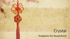  Presentation with chinese traditional - Cool new PPT theme with korean festival - traditional chinese knot mean good backdrop and a lemonade colored foreground