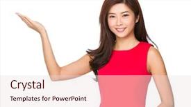  Presentation with human hands open palm up - PPT layouts featuring korean festival - woman with open hand palm background and a lemonade colored foreground