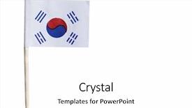  Presentation with korean flag - Theme enhanced with korean flag in toothpick background and a white colored foreground
