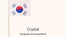  Presentation with korean flag - PPT layouts consisting of korean flag in toothpick background and a  colored foreground