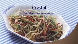  Presentation with korean food - Amazing slides having korean-food-side-dish backdrop and a sky blue colored foreground