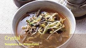  Presentation with korea - Cool new theme with korean food backdrop and a tawny brown colored foreground