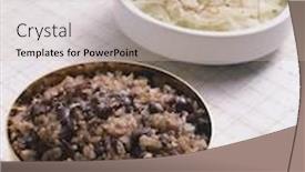  Presentation with korean food - Slides enhanced with korean food background and a soft green colored foreground